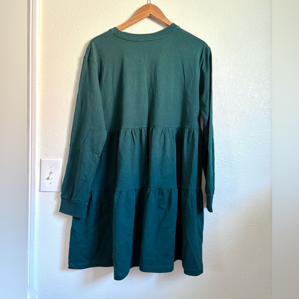 NWT Dark Green Zara Midi Dress - Picture 3 of 5